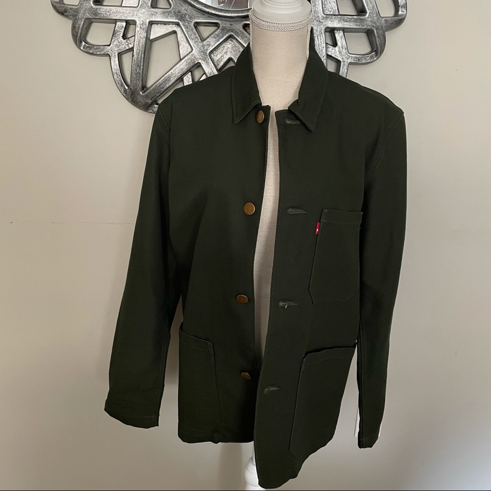 NWT Levi’s green denim jacket